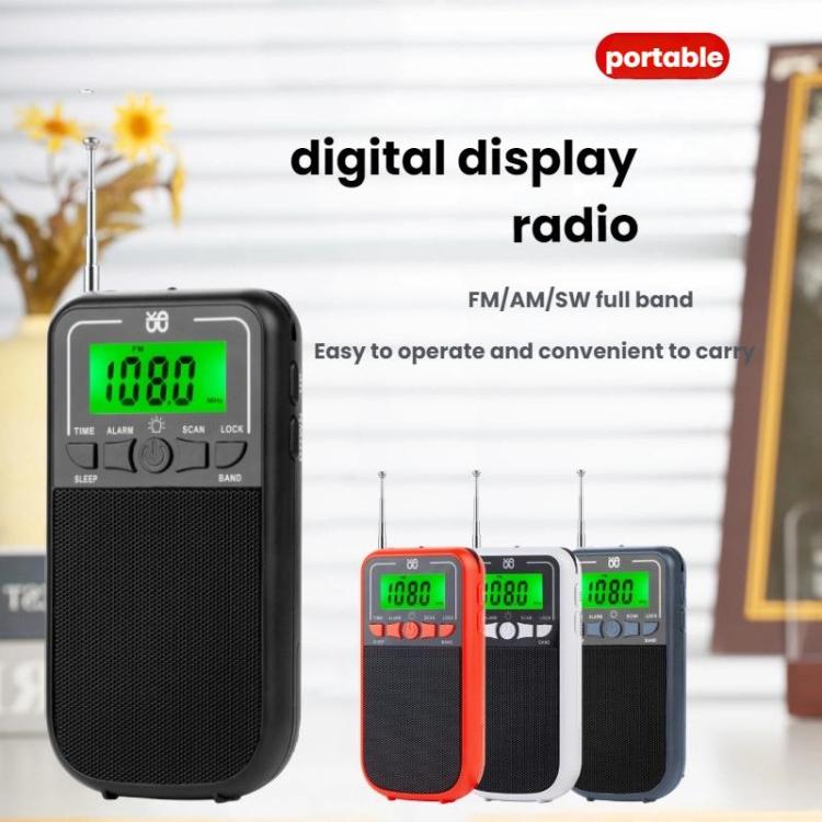 Reproductor de radio portátil multibanda FM/AM/SW de alta sensibilidad con control por reloj, For EU, For US