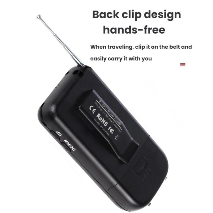 Reproductor de radio portátil multibanda FM/AM/SW de alta sensibilidad con control por reloj, For EU, For US