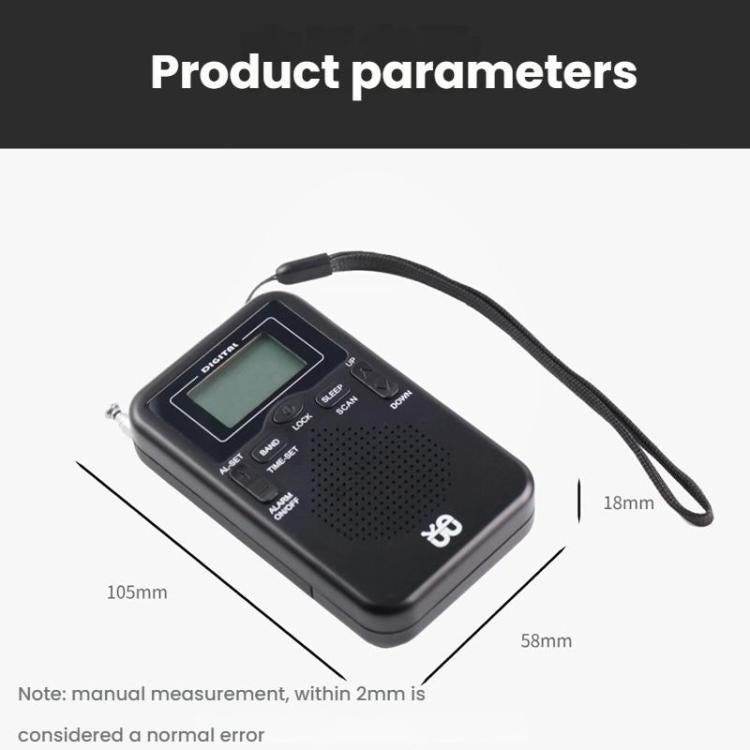 Reproductor de radio estéreo portátil FM/AM con control por reloj, For EU, For US