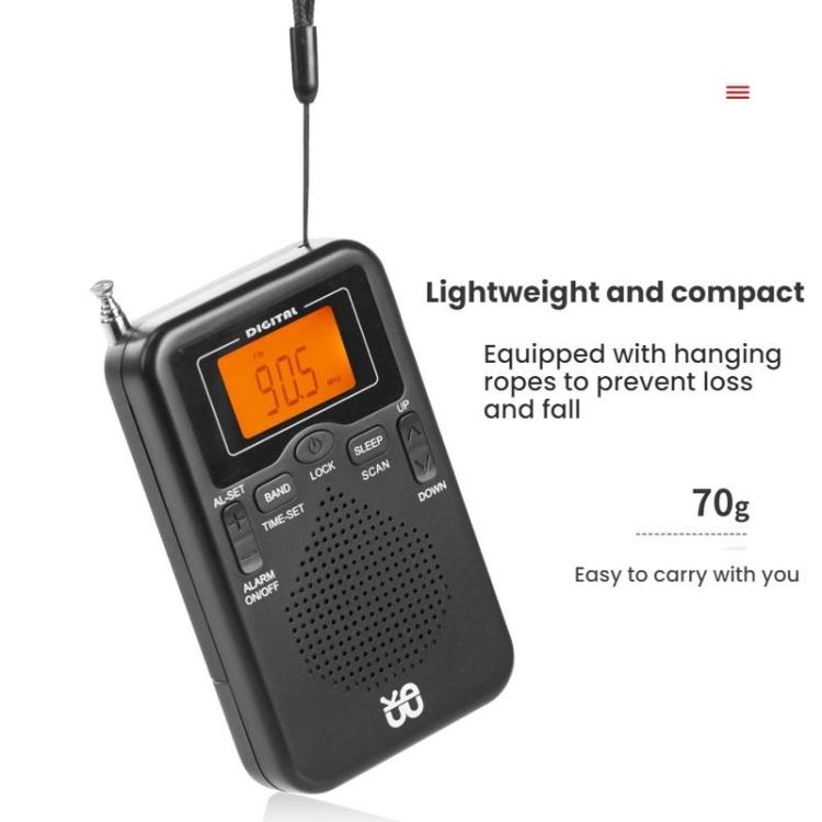 Reproductor de radio estéreo portátil FM/AM con control por reloj, For EU, For US