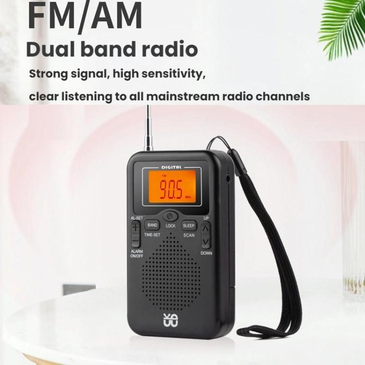Reproductor de radio estéreo portátil FM/AM con control por reloj, For EU, For US