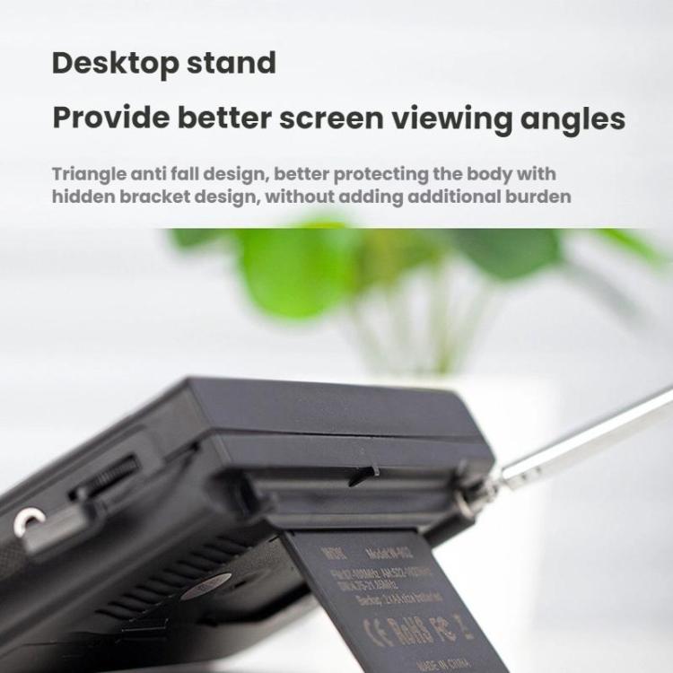 Reproductor de radio portátil con pantalla LCD y control de reloj, compatible con FM/AM/SW de banda completa., For EU, For US
