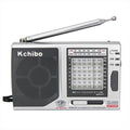 Radio portátil Kchibo de 10 bandas AM/FM/SW con altavoz de alta fidelidad y receptor multibanda compacto mini., KK-9803