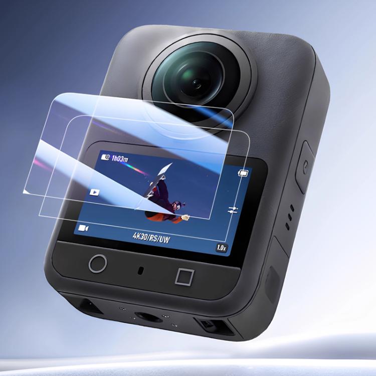 Protector de pantalla de vidrio templado HD antiarañazos para cámara de acción DJI Osmo 360 (paquete de 2 unidades), Screen Protector