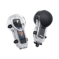 Carcasa sumergible totalmente invisible e impermeable para Insta360 X5 AMagisn de 60 m/196 pies con sistema de liberación rápida.