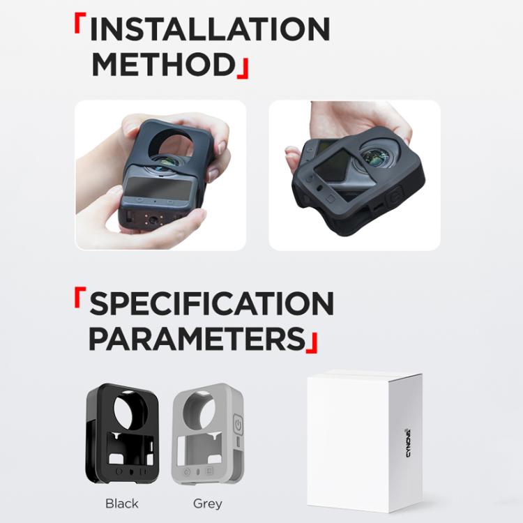 Funda de silicona CYNOVA antiarañazos y a prueba de golpes para DJI Osmo 360.