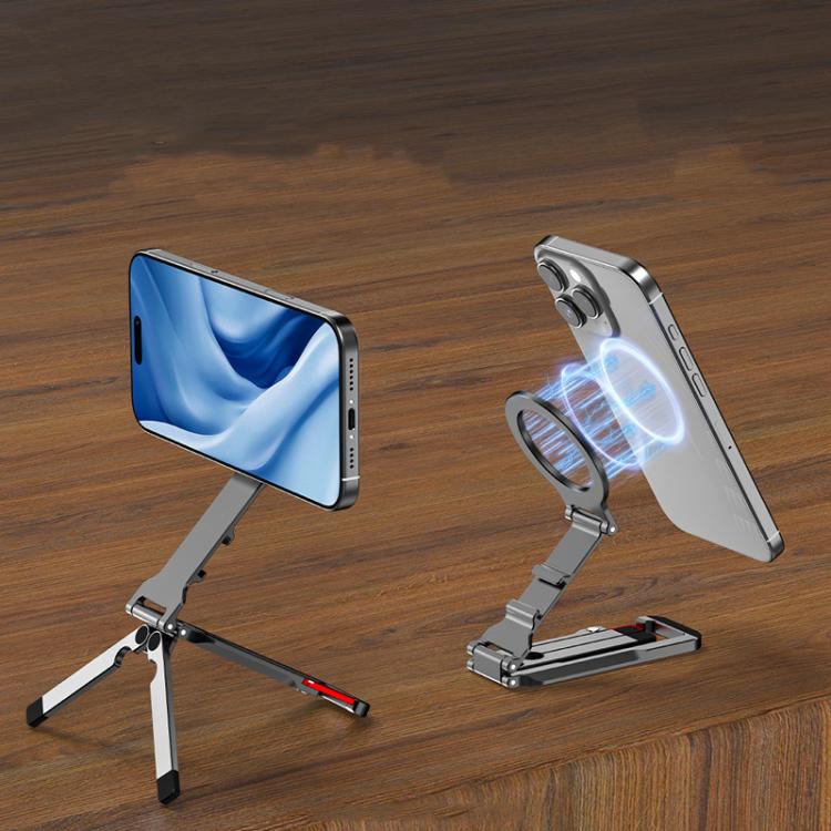 Trípode para teléfono Flymile con mosquetón magnético, soporte de escritorio plegable y tornillo de 1/4 de pulgada., FLY030