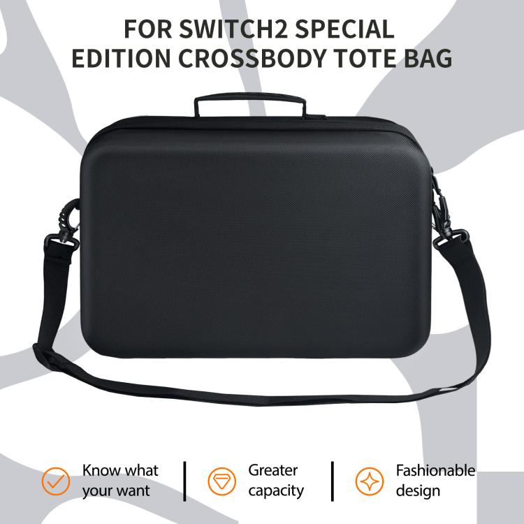 Estuche organizador de almacenamiento todo en uno JYS para Nintendo Switch 2 con correa para el hombro. Compatible con base/consola/controlador Pro/cámara/empuñadura/cargador., JYS-NS2323