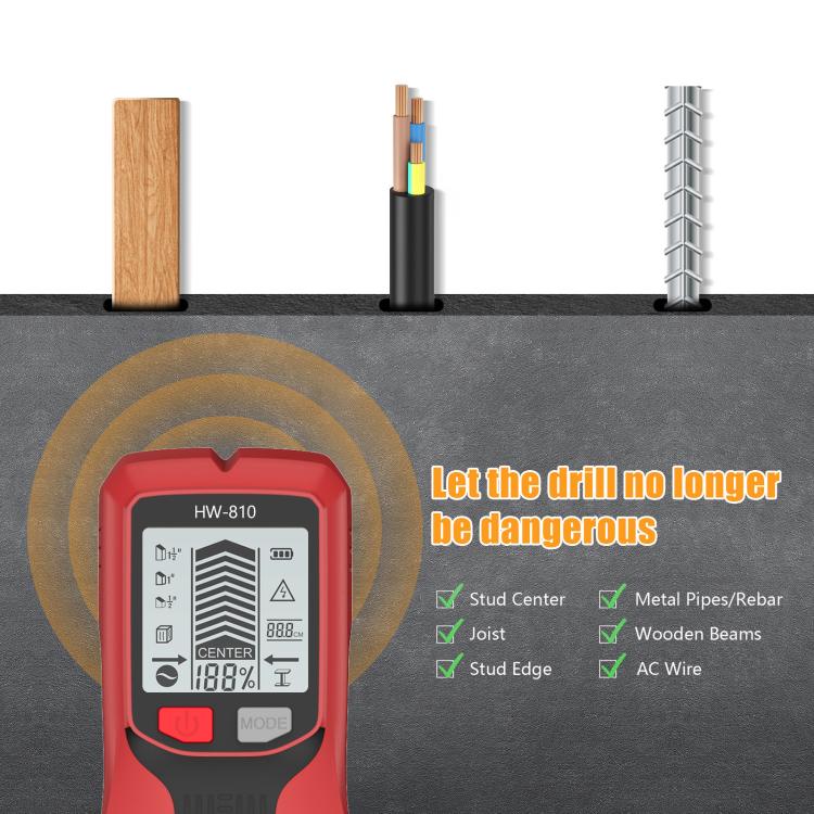 Detector de metales multifuncional para cables de montantes de pared