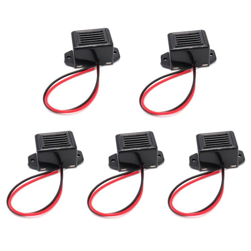5 unidades de zumbador repelente de insectos y ratas piezoeléctrico mecánico activo, 3V, 6V, 9V, 12V, 24V