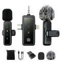 Micrófono inalámbrico con clip para el cuello, mini micrófono con reducción de ruido inteligente., J82 Dual Mic 3 In 1 Interface 8pcs /Set, J81 1 To 2 Type-C Interface 9pcs /Set