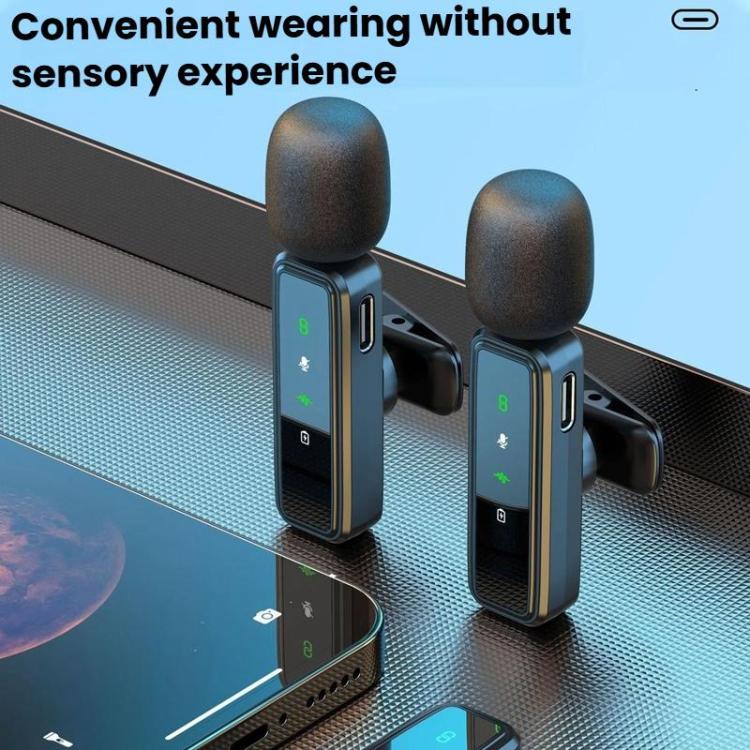 Micrófono inalámbrico con clip para el cuello, mini micrófono con reducción de ruido inteligente., J82 Dual Mic 3 In 1 Interface 8pcs /Set, J81 1 To 2 Type-C Interface 9pcs /Set