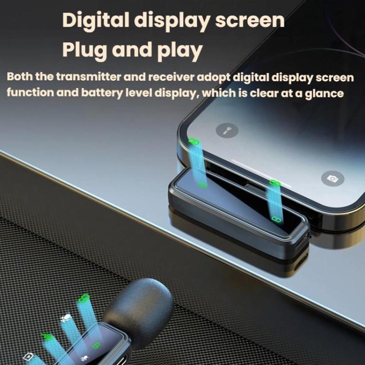 Micrófono inalámbrico con clip para el cuello, mini micrófono con reducción de ruido inteligente., J82 Dual Mic 3 In 1 Interface 8pcs /Set, J81 1 To 2 Type-C Interface 9pcs /Set