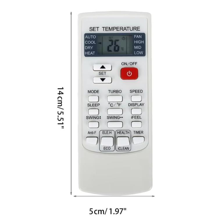 Control remoto para aire acondicionado AUX YKRH102 YKR-H/102E