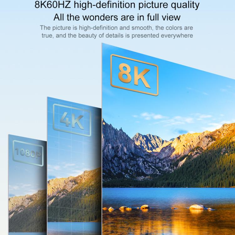 Cable de conversión DP a HDMI 8K 60Hz HD para conexión de TV y ordenador, cable de proyección y monitor., 1m, 2m