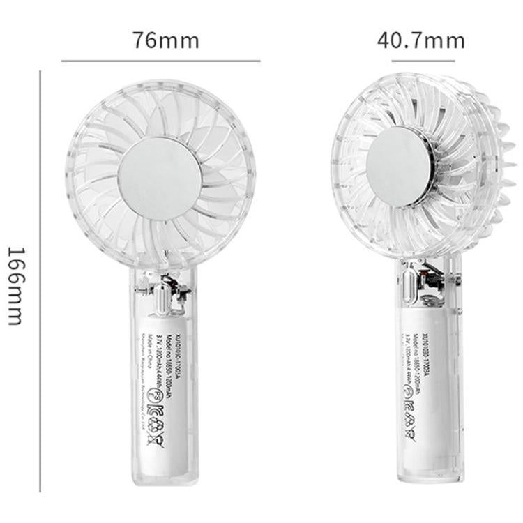 Ventilador portátil de mano transparente YL14 con conexión USB para exteriores., YL14