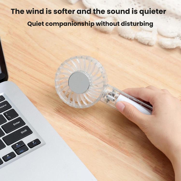 Ventilador portátil de mano transparente YL14 con conexión USB para exteriores., YL14