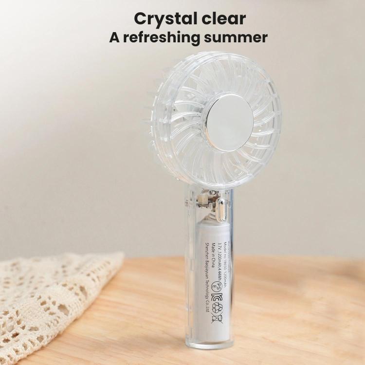 Ventilador portátil de mano transparente YL14 con conexión USB para exteriores., YL14