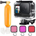 Kit de accesorios de buceo con filtro y carcasa impermeable para GoPro HERO12 Black /11 Black /10 Black /9 Black, For GoPro HERO12 Black /11 Black