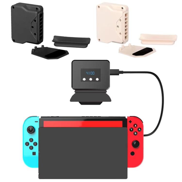 Radiador de escape para consola Nintendo Switch 2 / Switch con pantalla de temperatura, RDS-2827 White, RDS-2827  Black