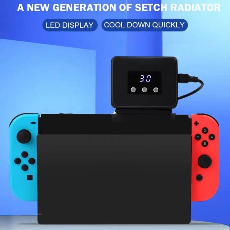 Radiador de escape para consola Nintendo Switch 2 / Switch con pantalla de temperatura, RDS-2827 White, RDS-2827  Black