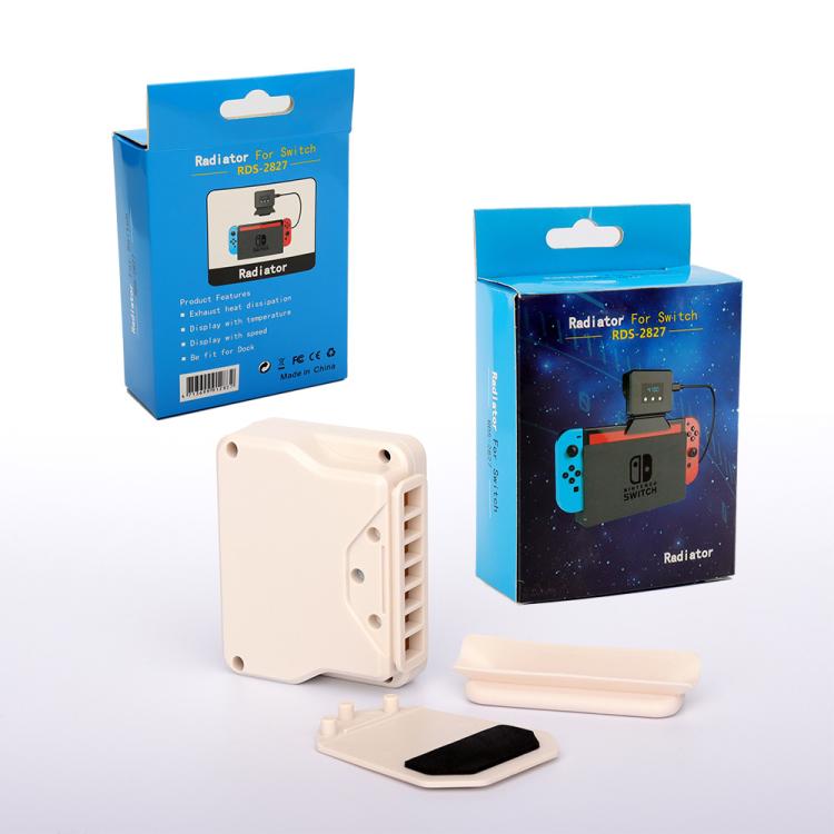 Radiador de escape para consola Nintendo Switch 2 / Switch con pantalla de temperatura, RDS-2827 White, RDS-2827  Black