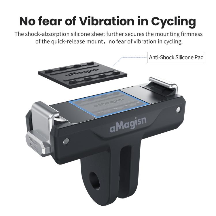 Adaptador magnético de liberación rápida aMagisn con base de plástico a presión para DJI Osmo 360/Action 5 Pro/4/3, AA25