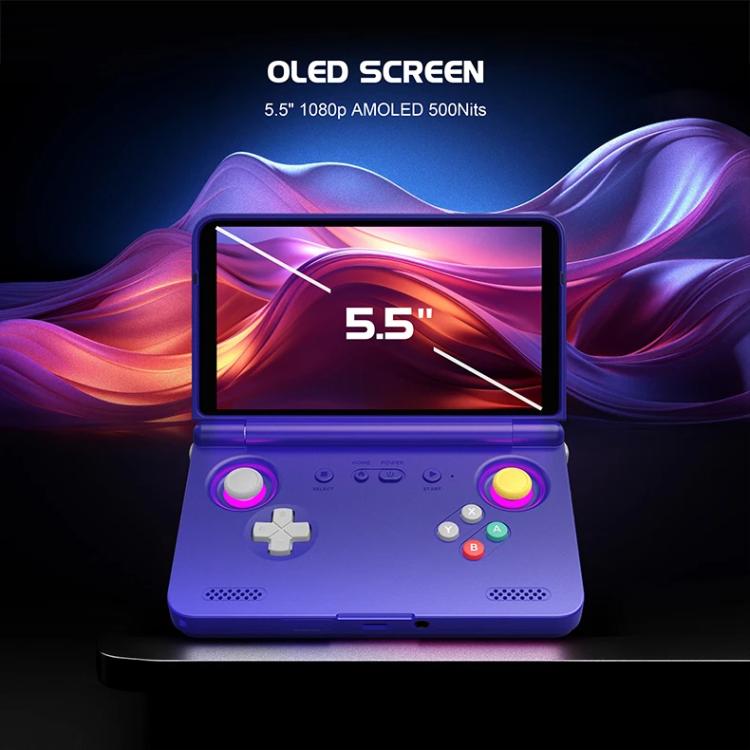 Consola de juegos Retroid Pocket Flip 2 con procesador SD865, Android 13, pantalla AMOLED de 5,5 pulgadas, Wi-Fi y Bluetooth.