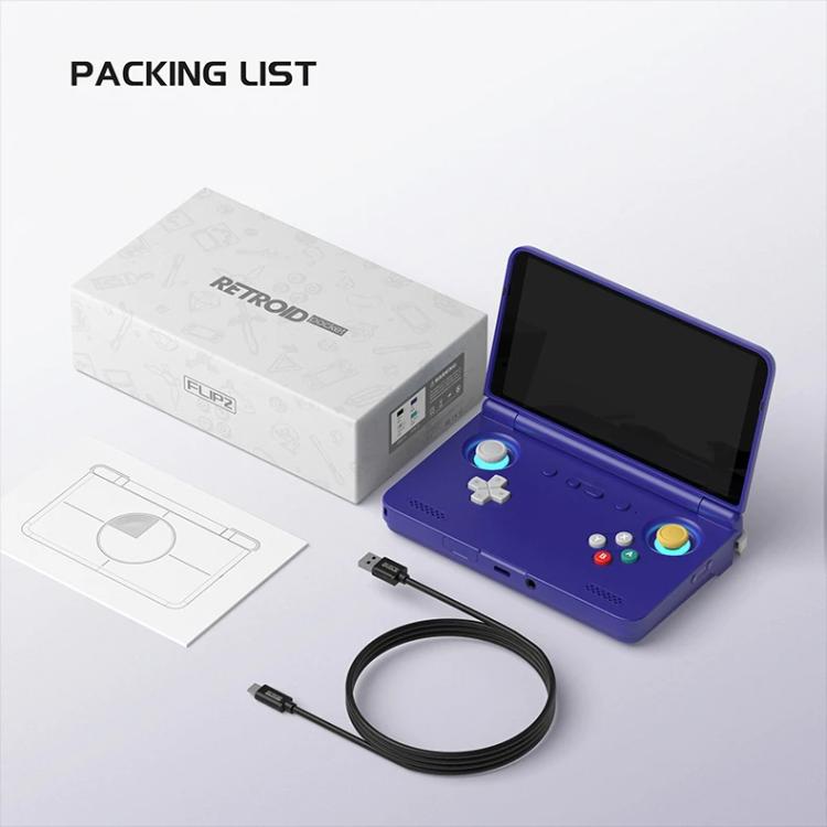 Consola de juegos Retroid Pocket Flip 2 con procesador SD865, Android 13, pantalla AMOLED de 5,5 pulgadas, Wi-Fi y Bluetooth.