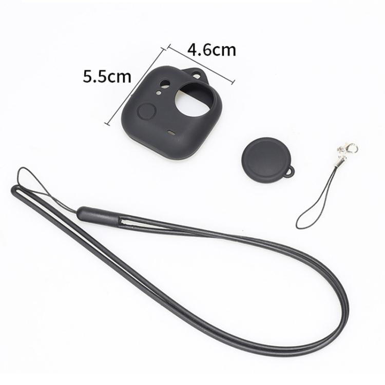 Funda de silicona y tapa de lente Insta360 GO Ultra con cordón, protector de cuerpo de cámara antiarañazos, Silicone Case & Lens Cap Set
