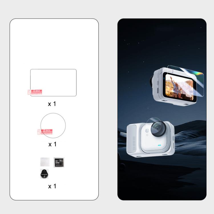 Kit de protector de pantalla y lámina para lente de vidrio templado + hidrogel para protección HD., For Insta360 GO Ultra  1 Set, For Insta360 GO Ultra  2 Sets