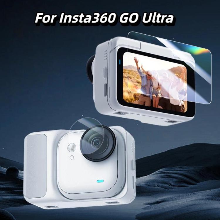 Kit de protector de pantalla y lámina para lente de vidrio templado + hidrogel para protección HD., For Insta360 GO Ultra  1 Set, For Insta360 GO Ultra  2 Sets