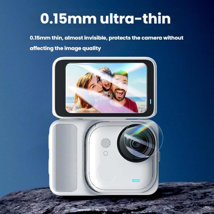 Kit de protector de pantalla y lámina para lente de vidrio templado + hidrogel para protección HD., For Insta360 GO Ultra  1 Set, For Insta360 GO Ultra  2 Sets