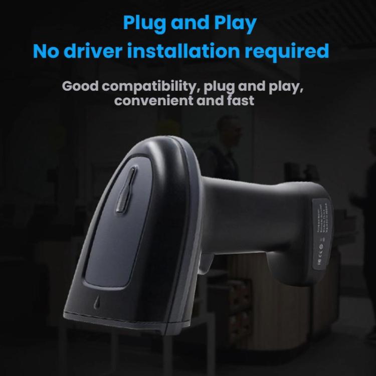 Escáner de código de barras QR inalámbrico de largo alcance con base., Single 2.4G, 2.4G + Bluetooth
