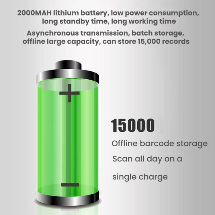 Escáner de código de barras QR inalámbrico de largo alcance con base., Single 2.4G, 2.4G + Bluetooth