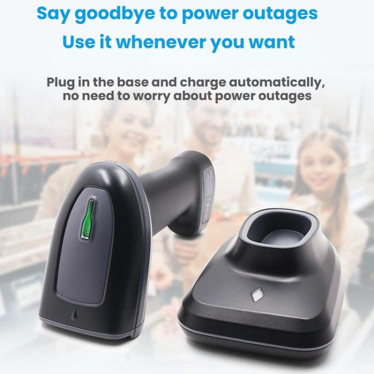 Escáner de código de barras QR inalámbrico de largo alcance con base., Single 2.4G, 2.4G + Bluetooth