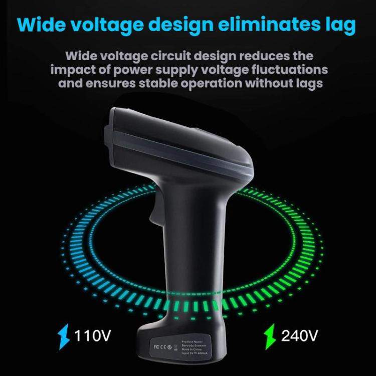 Escáner de código de barras QR inalámbrico de largo alcance con base., Single 2.4G, 2.4G + Bluetooth