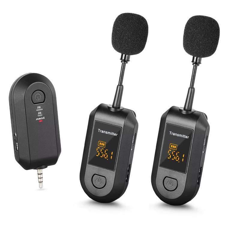 Amplificador de micrófono inalámbrico 2.4G, micrófono portátil, 1 In 1 Lapel Clip, 1 In 1 Headwear, 1 In 2 Lapel Clip, 1 In 2 Headwear