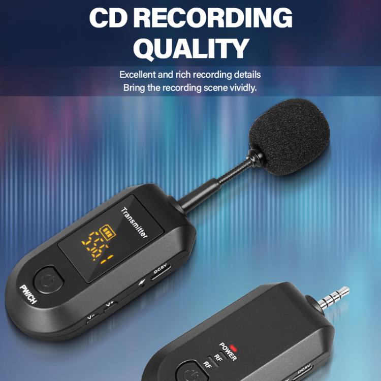 Amplificador de micrófono inalámbrico 2.4G, micrófono portátil, 1 In 1 Lapel Clip, 1 In 1 Headwear, 1 In 2 Lapel Clip, 1 In 2 Headwear