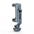 Soporte para teléfono de aleación de aluminio con doble cabezal y zapata fría, con dos orificios para tornillos de 1/4 de pulgada para tomas con inclinación horizontal/vertical., PH-18
