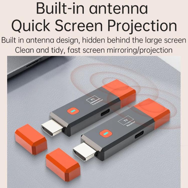 Transmisor inalámbrico HDMI de 50 m para extensión de señal 1080p, WIFI, transmisión inalámbrica a la misma pantalla, transmisor + receptor., 50M