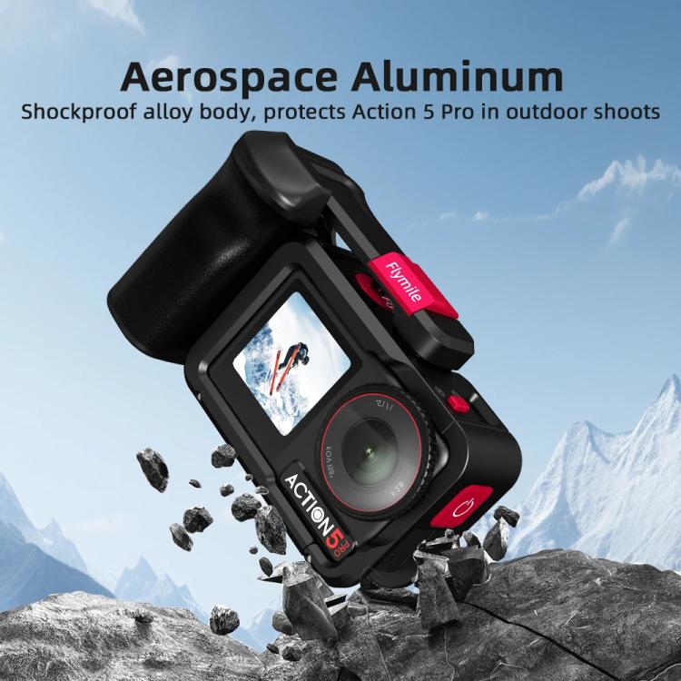 Kit de jaula de expansión para empuñadura de tiro callejero Flymile para DJI Action 5 Pro/4/3, Street Grip Cage Kit