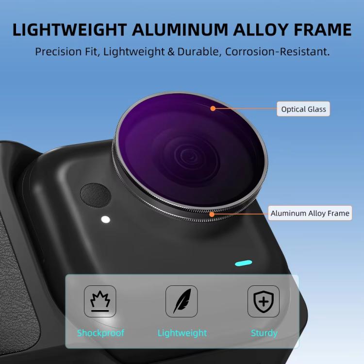 Accesorios para cámara con filtro de lente BRDRC para Insta360 Go Ultra, UV, CPL, ND16, ND8+ND16+ND32
