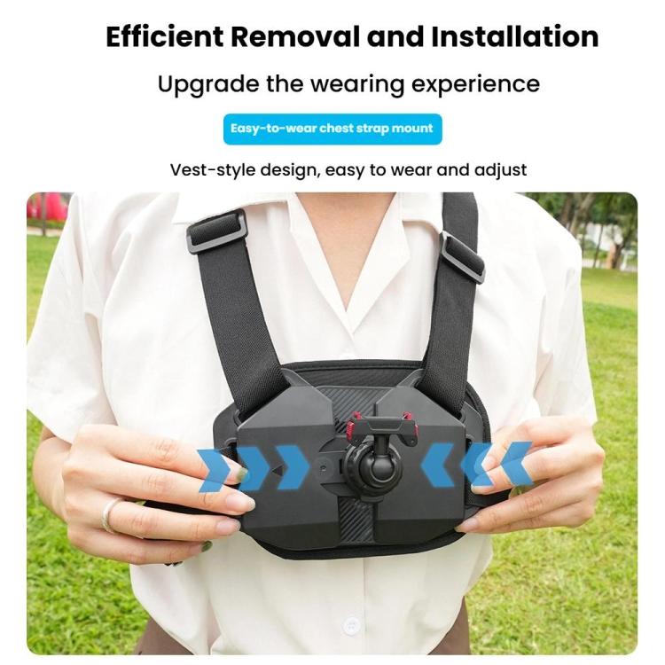 Arnés de pecho magnético universal de liberación rápida para cámaras de acción con grabación manos libres POV, Chest Mount