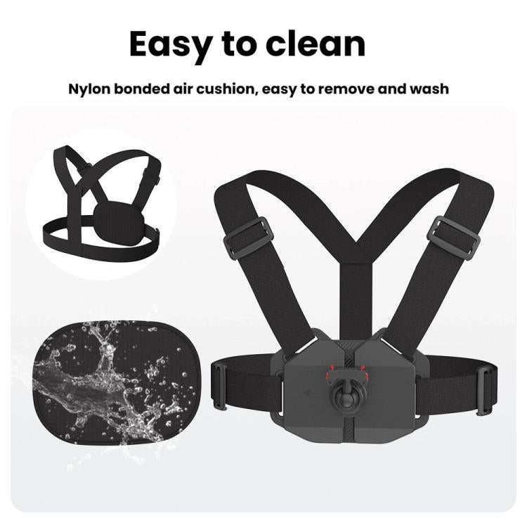 Arnés de pecho magnético universal de liberación rápida para cámaras de acción con grabación manos libres POV, Chest Mount