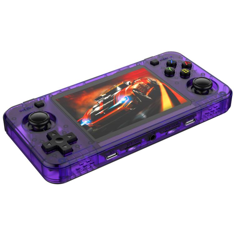 Consola de juegos portátil retro de bolsillo R36H con pantalla IPS de 3,5 pulgadas, 64G Transparent Purple, 64G Transparent Black, 64G White, 128G Transparent Purple, 128G Transparent Black, 128G White