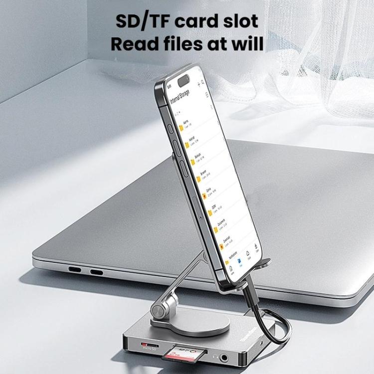Base de carga con soporte giratorio para teléfono Blueendless ST803, 8 In 1