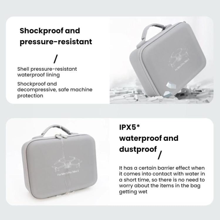 Bolsa de almacenamiento portátil impermeable y resistente a la presión WOKEMA, For DJI  Mini 2/ 2 SE, For DJI  Mini 3 / 3 Pro Without Screen, For DJI  Mini 3 / 3 Pro With Screen, For DJI  Mini 4 Pro Without Screen, For DJI  Mini 4 Pro With Screen