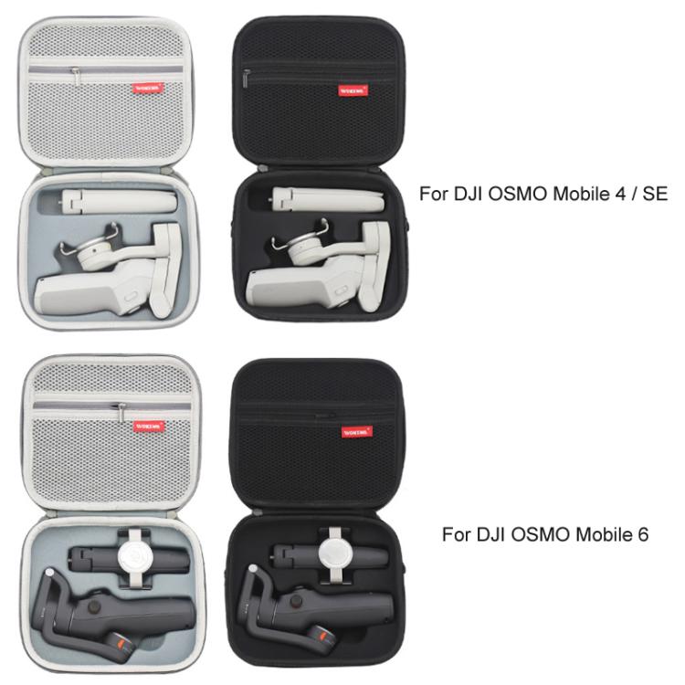 Bolsa de almacenamiento para estabilizador de cardán de mano WOKEMA, For DJI OSMO Mobile 4 / SE PU Leather, For DJI OSMO Mobile 4 / SE PU Black, For DJI OSMO Mobile 6 PU Leather, For DJI OSMO Mobile 6 PU Black