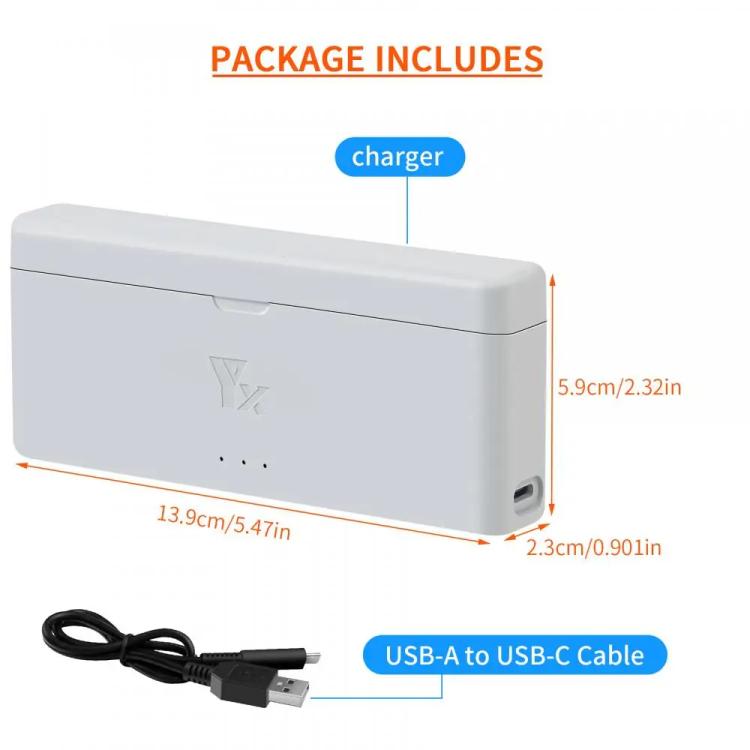 Estuche de almacenamiento con cargador inteligente de 2 ranuras para Insta360 X4 YX y concentrador de carga de batería., Gray